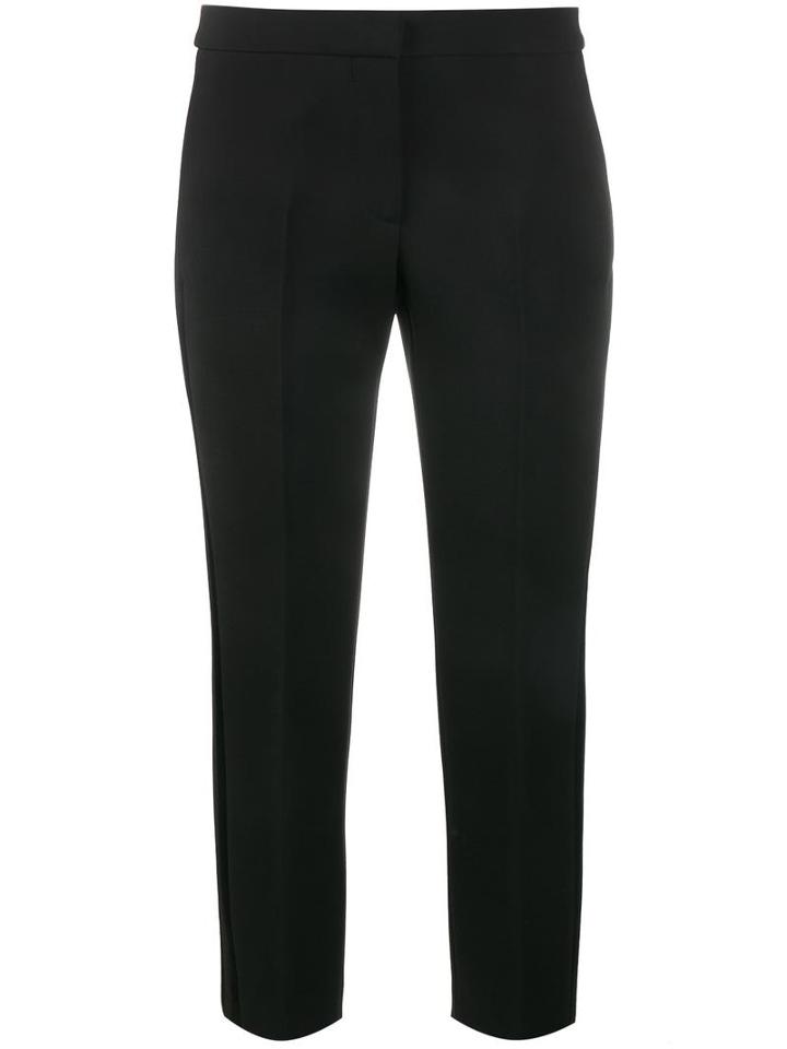 Alexander Mcqueen Cropped Tailored Trousers, Women's, Size: 44, Black, Wool/silk/cupro