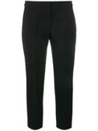Alexander Mcqueen Cropped Tailored Trousers, Women's, Size: 44, Black, Wool/silk/cupro