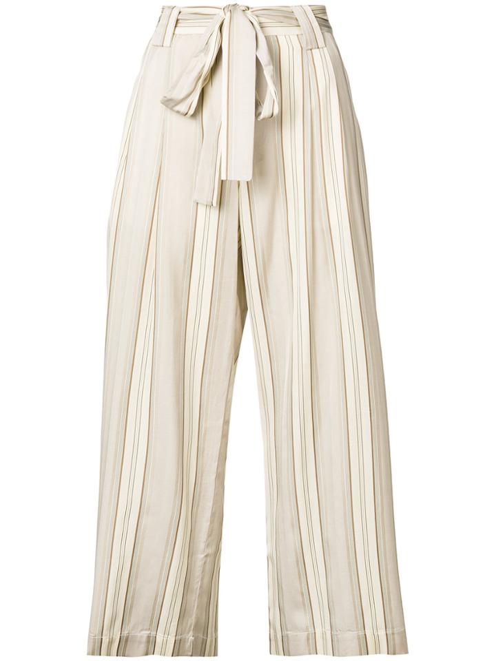 Roberto Collina High-waisted Tie Trousers - Nude & Neutrals
