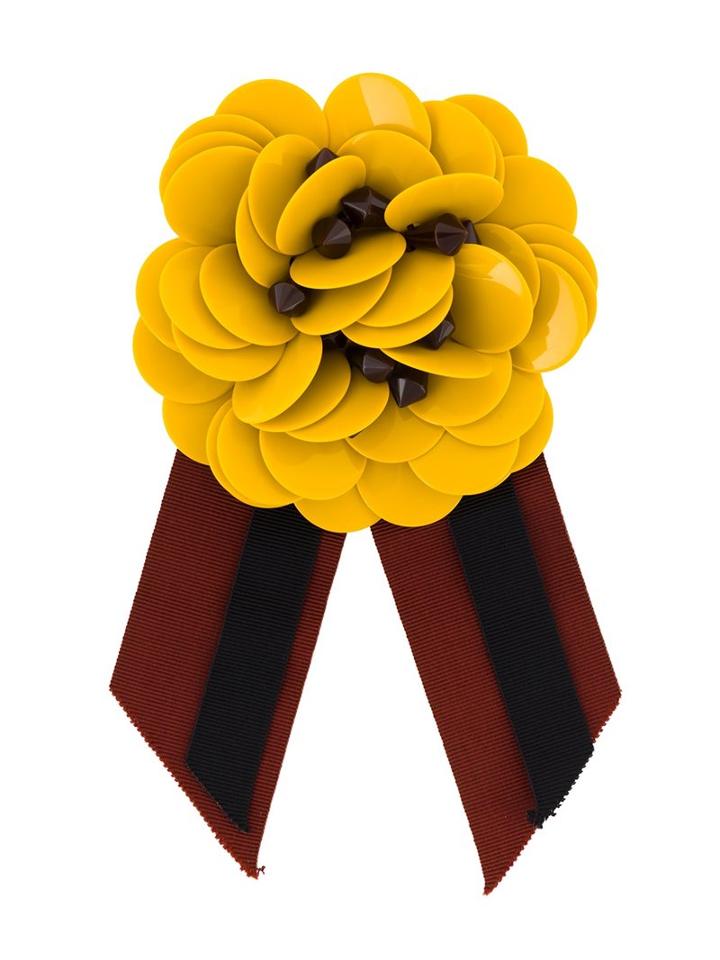 P.a.r.o.s.h. 'bethne' Brooch, Women's, Yellow/orange
