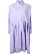 Antonio Marras Pleated Shirt Dress, Women's, Size: 44, Pink/purple, Cotton