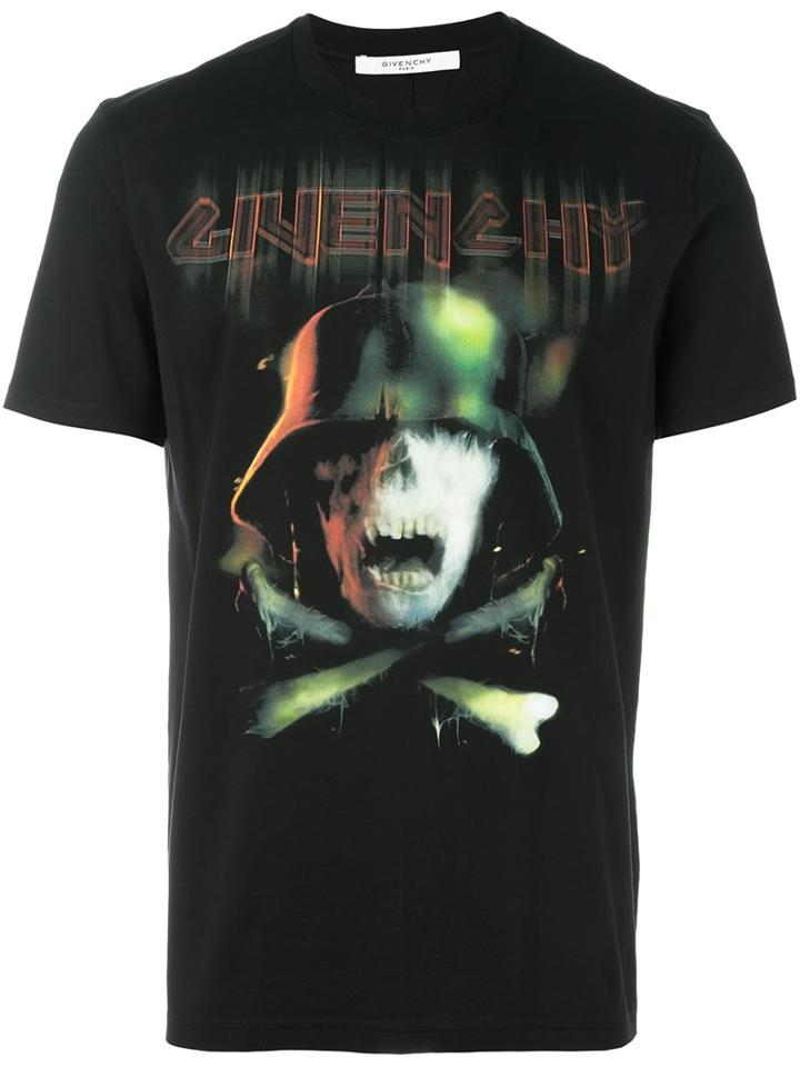 Givenchy Logo Print T-shirt, Men's, Size: Small, Black, Cotton