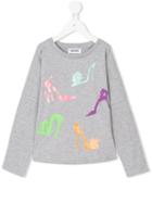 Moschino Kids - Shoe Print Top - Kids - Cotton/elastodiene - 8 Yrs, Grey