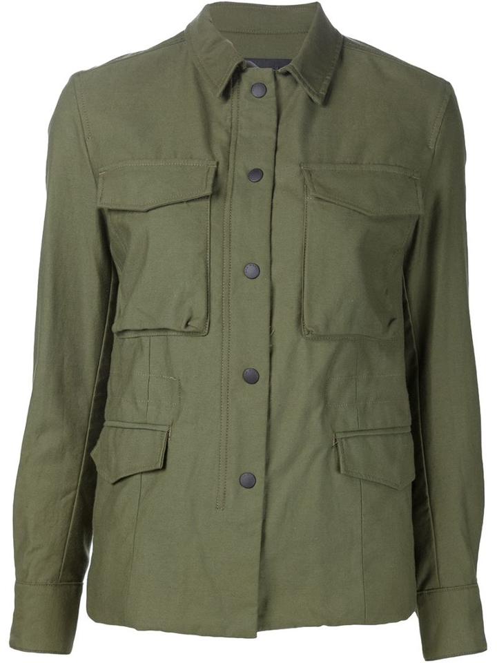 Rag & Bone Military Jacket, Women's, Size: S, Green, Cotton