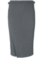 T By Alexander Wang Satin Pencil Skirt - Red