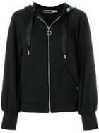 Sportmax Embroidered Rose Zipped Sweatshirt - Black