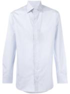 Giorgio Armani Striped Shirt, Men's, Size: 39, White, Cotton