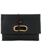 Kolor Foldover Top Clutch - Black