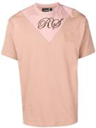 Raf Simons X Fred Perry Logo Colour Block T-shirt - Pink