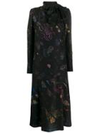 A.f.vandevorst Graphic Print Maxi Dress - Black