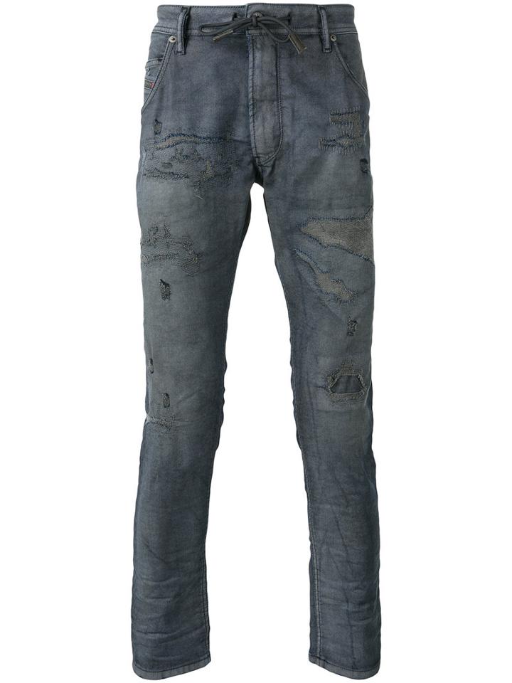 Diesel Straight Trousers, Men's, Size: 30, Grey, Lyocell/cotton/spandex/elastane