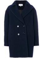 Carven Oversized Double-breasted Coat - Blue