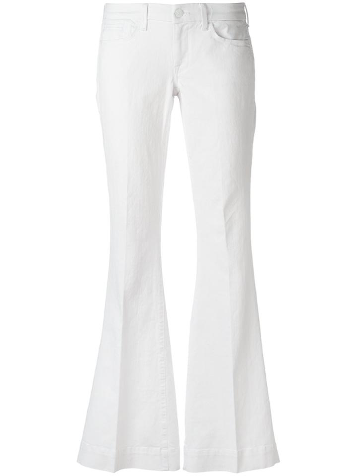 7 For All Mankind Flared Jeans - White