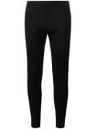 Moncler Slim Fit Trousers, Women's, Size: Medium, Black, Cotton/polyamide