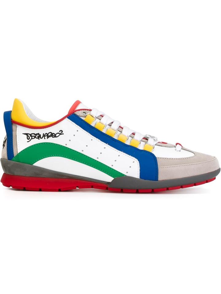 Dsquared2 Multicoloured Stripe Sneakers