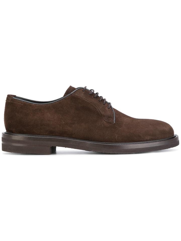 Henderson Baracco Suede Derby Shoes - Brown