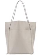 Building Block - Rectangular Tote Bag - Women - Leather - One Size, Grey, Leather