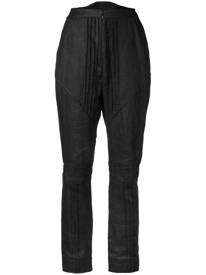 Aganovich Pleated Pants, Women's, Size: 38, Black, Linen/flax