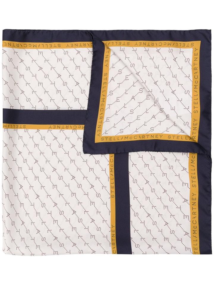 Stella Mccartney Logo Print Neck Scarf - White