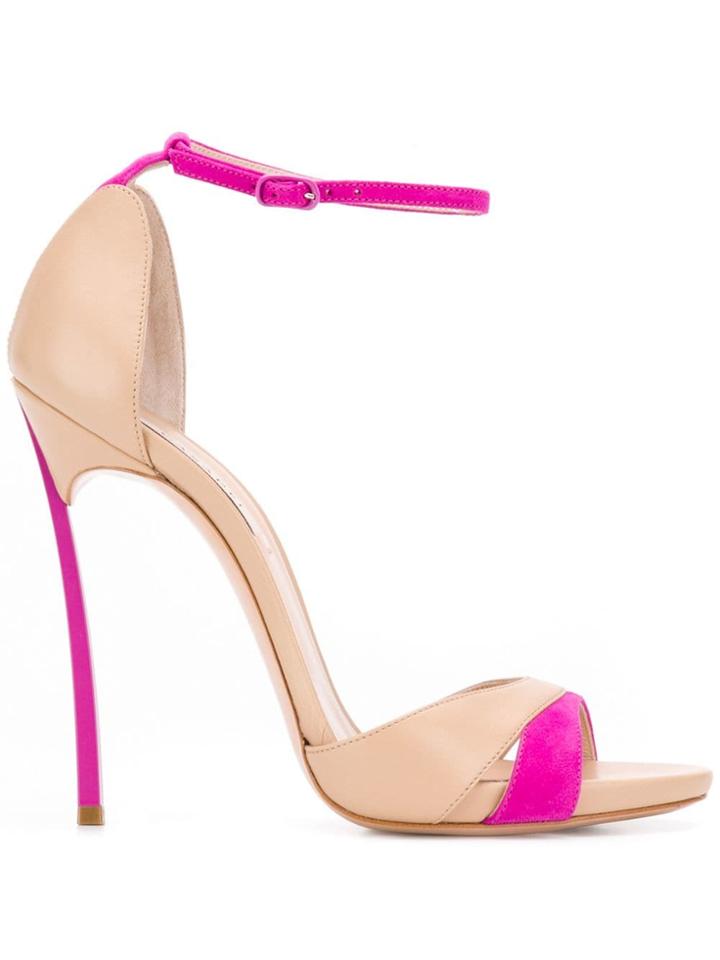 Casadei Contrast Detail Sandals - Neutrals