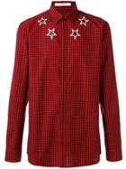 Givenchy Checked Star Shirt - Red