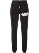 Zoe Karssen Worn-out Effect Track Pants, Women's, Size: Small, Black, Cotton