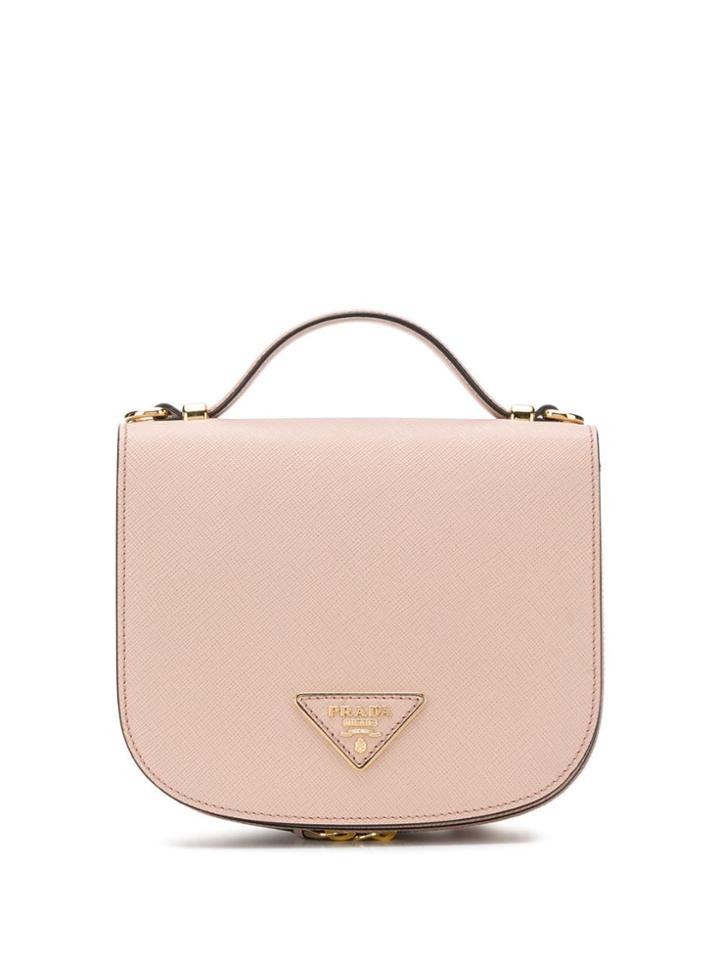 Prada Small Logo Plaque Backpack - Pink