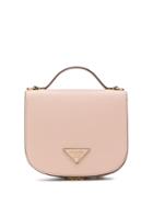 Prada Small Logo Plaque Backpack - Pink