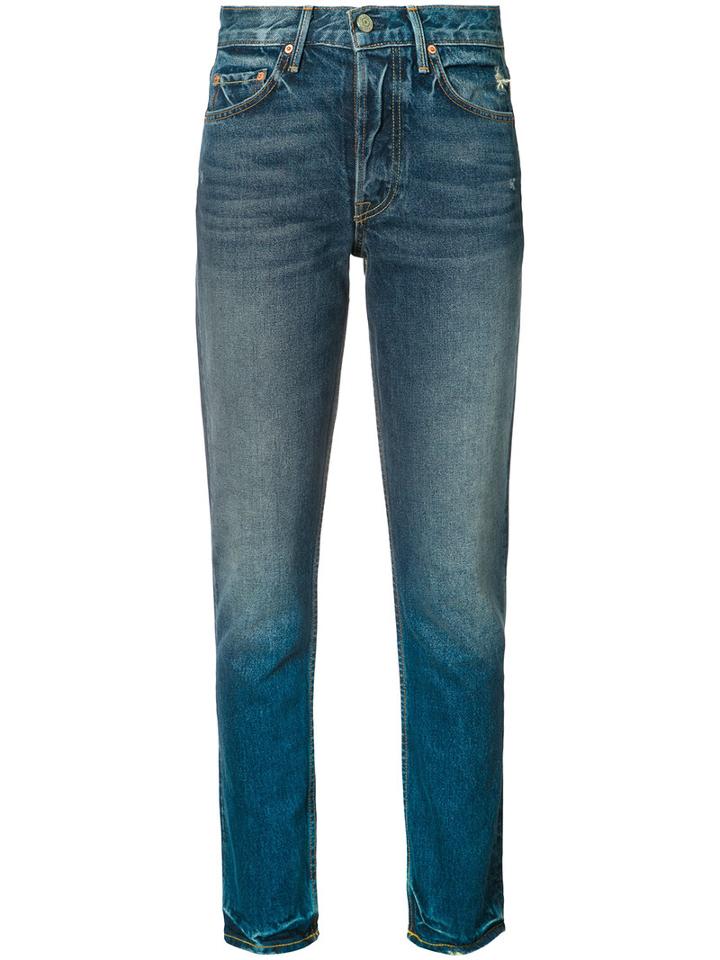 Grlfrnd - Stonewashed Skinny Jeans - Women - Cotton - 25, Blue, Cotton