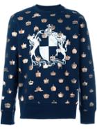 Vivienne Westwood Man Blazon Print Sweatshirt, Men's, Size: Large, Blue, Cotton