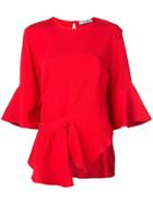Palmer / Harding Asymmetric Hem Blouse - Red