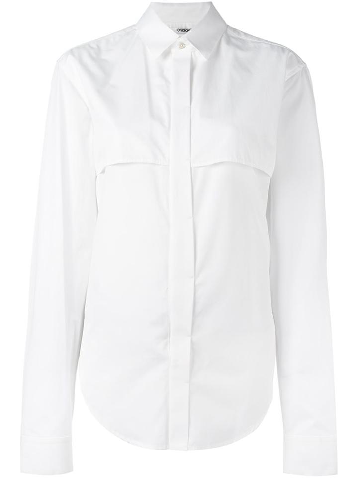 Chalayan Flap Shirt, Men's, Size: 54, White, Cotton