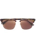 Gucci Eyewear Clubmaster Style Sunglasses - Brown