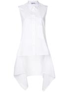 Neil Barrett Asymmetric Hem Sleeveless Shirt - White
