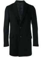 Etro Cashmere Single Breasted Coat, Men's, Size: 50, Blue, Silk/acetate/viscose/cashmere
