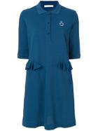 Peter Jensen Frill Trim Polo Dress - Blue