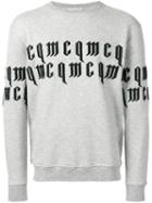 Mcq Alexander Mcqueen Embroidered Sweatshirt, Men's, Size: Large, Grey, Cotton
