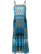 Missoni Long Crochet Dress - Blue