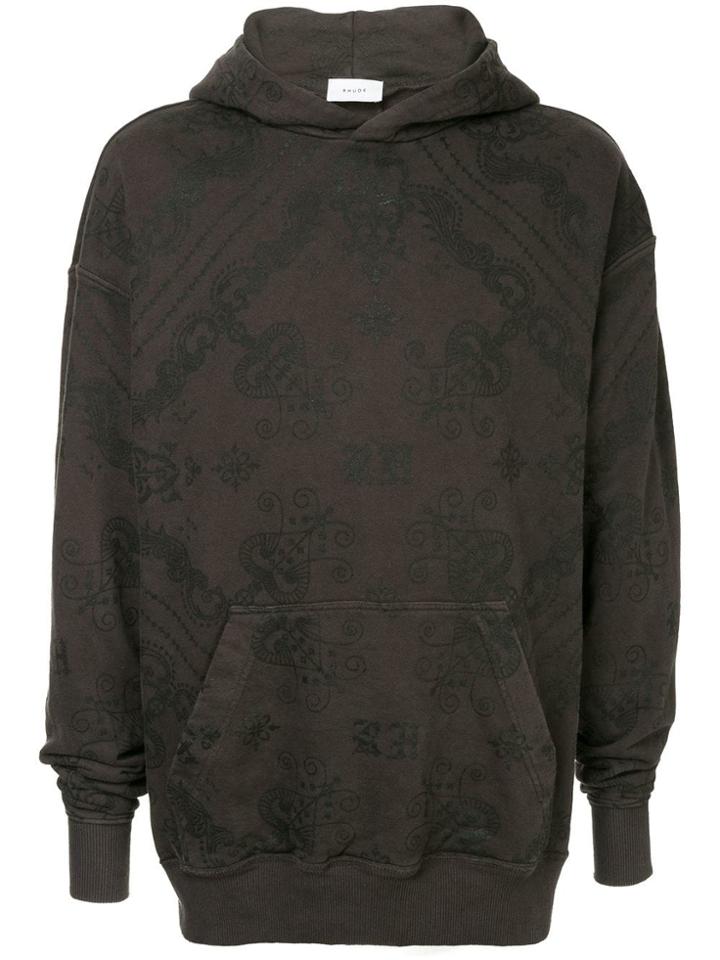 Rhude Bandana Hoodie - Black