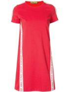 Versace Jeans Logo Stripe Shift Dress - Red