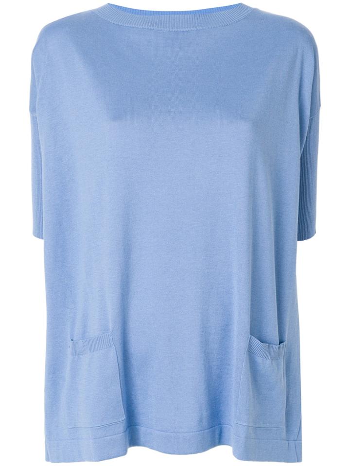 Snobby Sheep Boat Neck Jumper - Blue