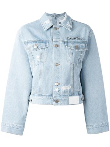 Cropped Denim Jacket - Women - Cotton - Xs, Blue, Cotton, Steve J & Yoni P