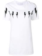 Neil Barrett Lightning Print Oversized T-shirt - White