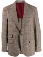 Brunello Cucinelli Houndstooth Blazer - Brown