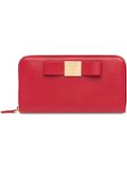 Prada Bow Detail Wallet - Red
