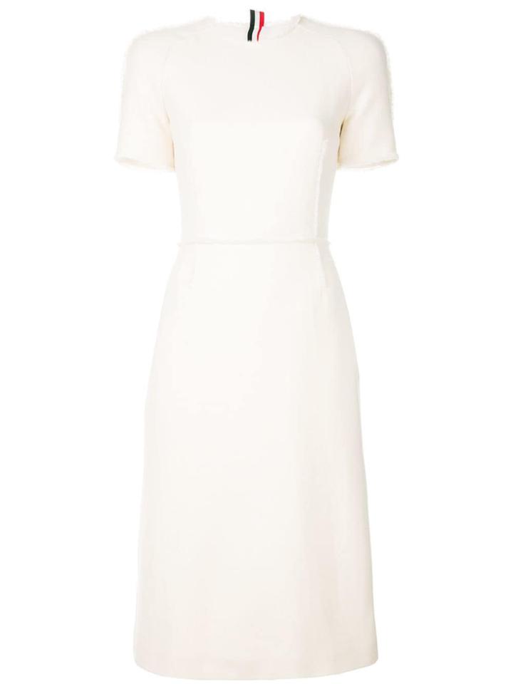 Thom Browne Fitted Wool Pencil Dress - White