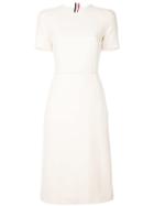Thom Browne Fitted Wool Pencil Dress - White