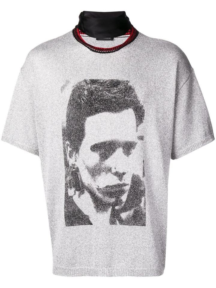 Raf Simons Scarf Knit T-shirt - Silver