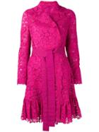 Dolce & Gabbana Belted Lace Coat - Pink
