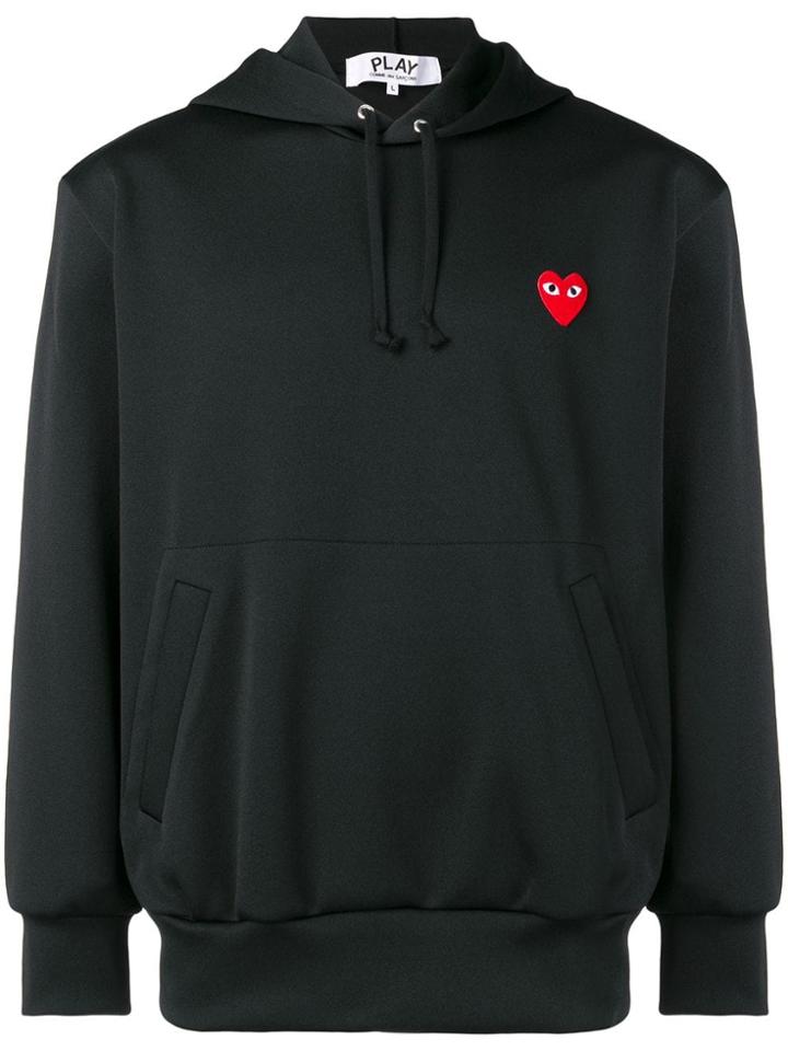 Comme Des Garçons Play Heart Patch Hoodie - Black